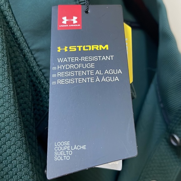 UNDER ARMOUR Storm Mens SweaterFleece Snap Mock Golf Pullover Green Size XXL NEW - Picture 7 of 12